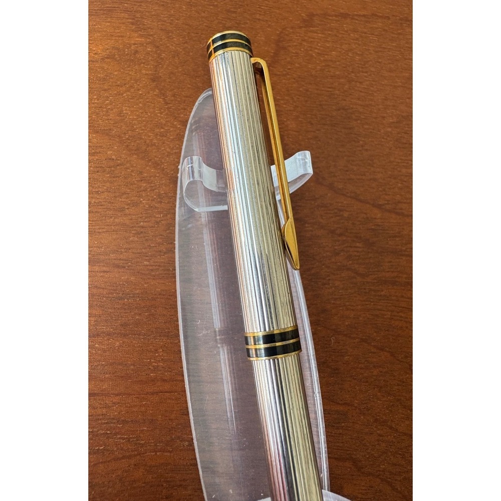 Vintage Waterman Exclusive Silver Plated Ballpoint Pen Click Retract No Box - Picture 10 of 11